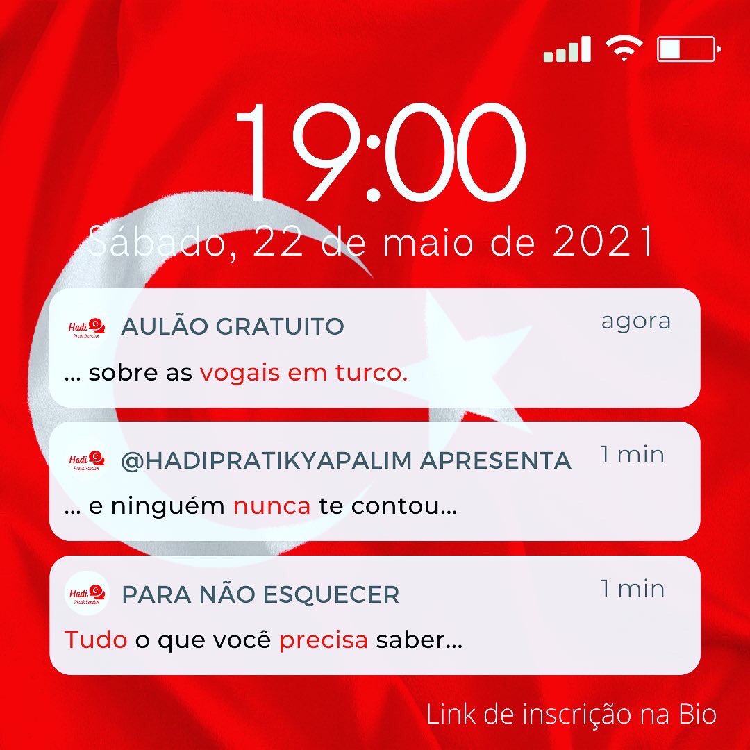 hpyturco's tweet photo. Vem aí o nosso primeiro aulão gratuito!!! Vai ter nativo, vai ter prática, vai ter gramática, vai ter tudo de bom para você continuar avançando rumo à fluência na língua turca!!! Então clica aqui  https://t.co/7lbDd5JyjX e faça a sua inscrição pelo link. #hadipratikyapalim #EuVou https://t.co/BE5lbAhvQR