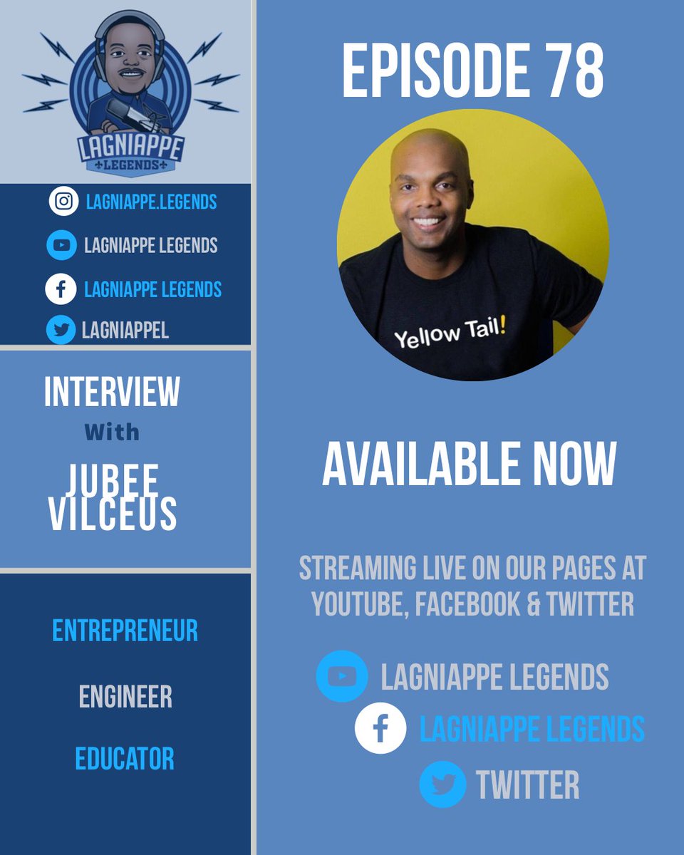 LagniappeL's tweet image. Streaming at all links ⬇️⬇️⬇️⬇️

YouTube: youtu.be/29d2kEE7FJA

Facebook: fb.watch/5hkrbn6fJP/

Twitter: 

#LagniappeLegends 
#YellowTailTech
#NewSeason