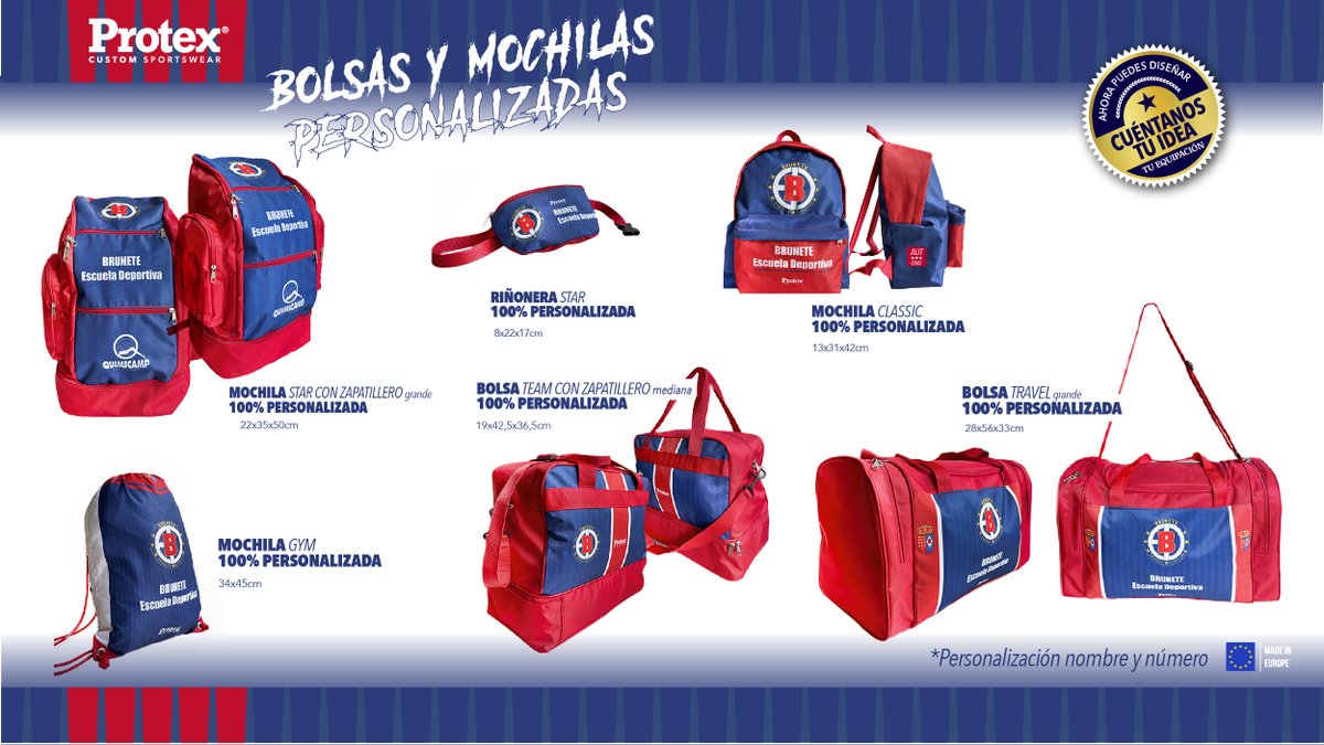 🎒 ¡ Mochilas personalizadas ! 🎒 
protex.es/contacto/ 
#deporte #sublimacion #camisetas #madeinspain #fitness #publicidad  #running #runninglife #basket #basketball #futbol #tenis #baloncesto #handbol #voleibol #hockey #ciclismo #natacion #baseball #rugby #motocross #enduro