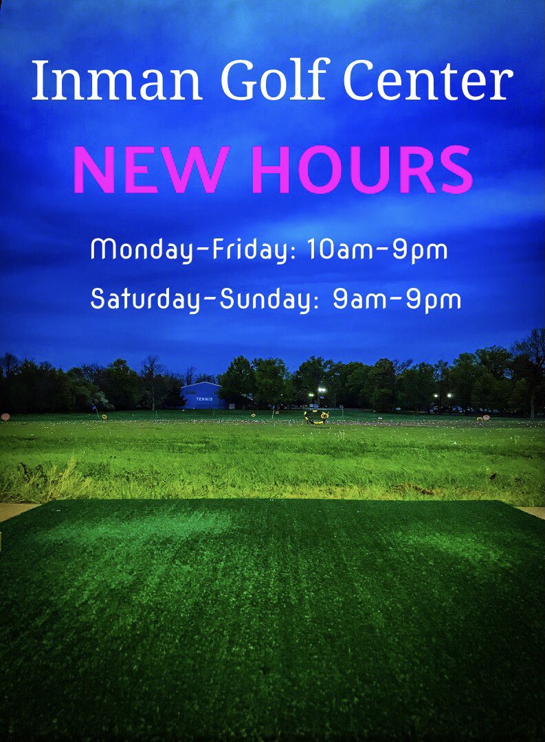 InmanGolf's tweet image. New Hours! 

Hit some golf balls under the lights. Open till 9pm, last sale is 8:15pm.
#njgolf #edisonnj