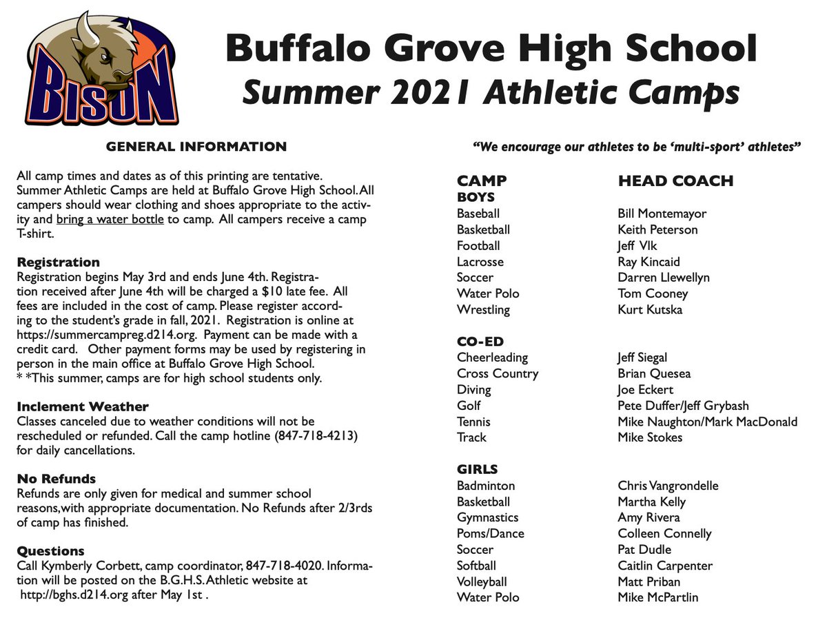MrsRivera214's tweet photo. Registration for athletic camps is now open: https://t.co/1TOgai4KwR Be sure to sign up for the Girls Gymnastics Camp before it's too late! We'll meet Mon-Thurs July 5th-15th from 10am-12pm. See you there :) https://t.co/c0kGT0k4uG