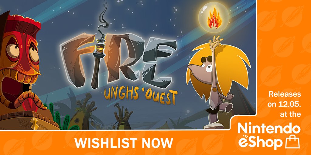 daedalic's tweet photo. Fire: Ungh’s Quest is releasing on Nintendo Switch! 

Journey into the Stone Age and face the most challenging task of this era: the search for fire! 

Depart on this flaming adventure on May, 12th. 

EU: https://t.co/3uyrD6T90u
NA: https://t.co/79k08vdZAh https://t.co/62HTIOhPFx