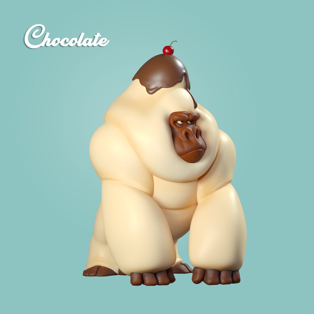 Camarasketch's tweet photo. Delicious whip cream gorilla!
.
.
#albertocamara #characterdesign #arttoy https://t.co/iZm15f7lFm