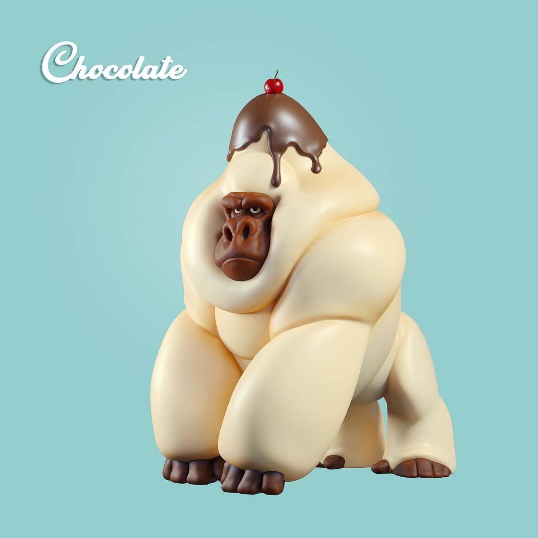 Camarasketch's tweet photo. Delicious whip cream gorilla!
.
.
#albertocamara #characterdesign #arttoy https://t.co/iZm15f7lFm