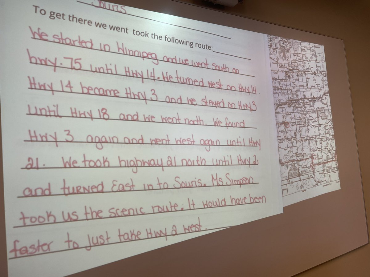 TeachDanceGB's tweet photo. Working on old school skills with my 7/8s 
Road-tripping through #manitoba on a hypothetical trip!

#teacher #classroom #middleyears #teachertwitter https://t.co/oBGBLjKtWi