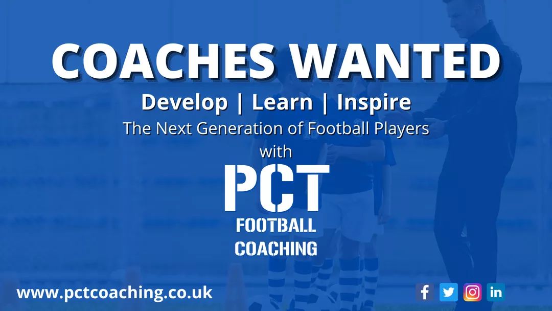 FlorenceFC1's tweet photo. Looking to get involved in football coaching and inspire the next generation of football players.
PCT are looking for new coaches to  join them
 please contact them below 

info@pctcoaching.co.uk
https://t.co/OLsQm8YIyJ

#football #footballcoaching https://t.co/NLIi3aU6Zw