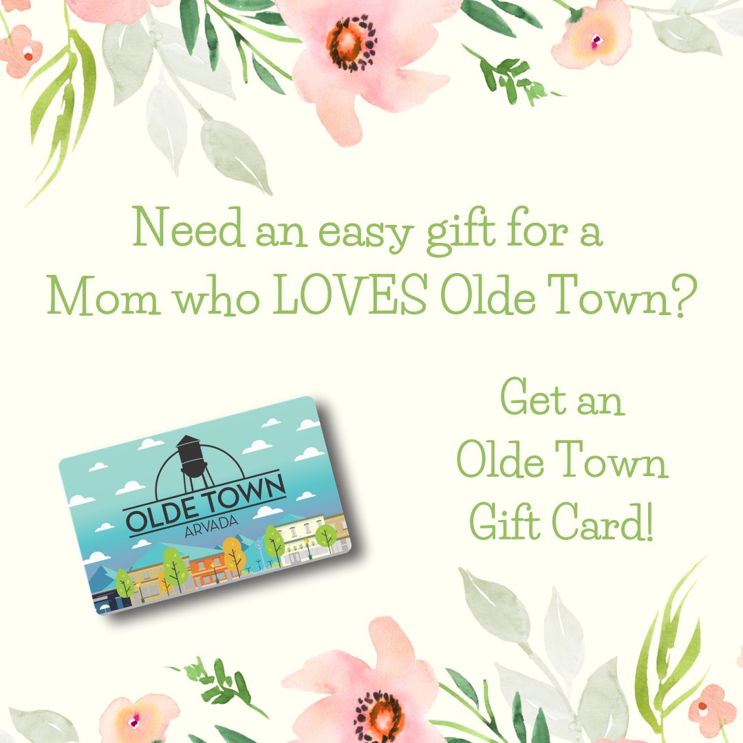 OldeTownArvada's tweet photo. Give the gift of everything Olde Town Arvada has to offer!
To purchase, visit https://t.co/MRUkPjplj7
#oldetownarvada #oldetownstrong #oldetownarvadagiftcard
#mothersday #rtdgline https://t.co/eK68ZOS9ST