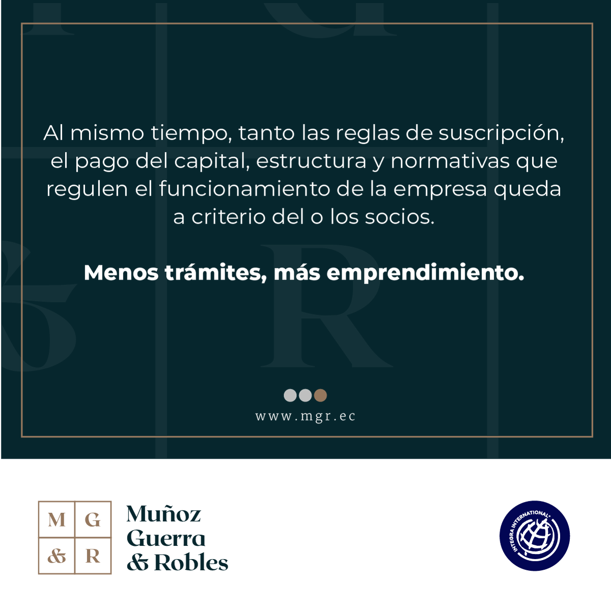MGR_Ecuador's tweet photo. #MGRTip La nueva modalidad de empresas Ecuatorianas (SAS) trae consigo algunos beneficios ¿Sabes cuáles son? Para más información visita nuestra página https://t.co/ic1OwCLXDj . #mgrecuador #integrainternational #Asesoriacontable #empresas #quito #ecuador https://t.co/QUqlwI6471