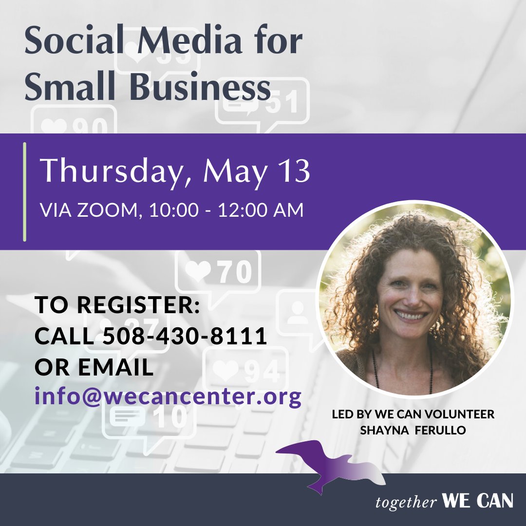 Social Media workshop with Tidal Marketing May 13th, register now! conta.cc/2Rvsciw