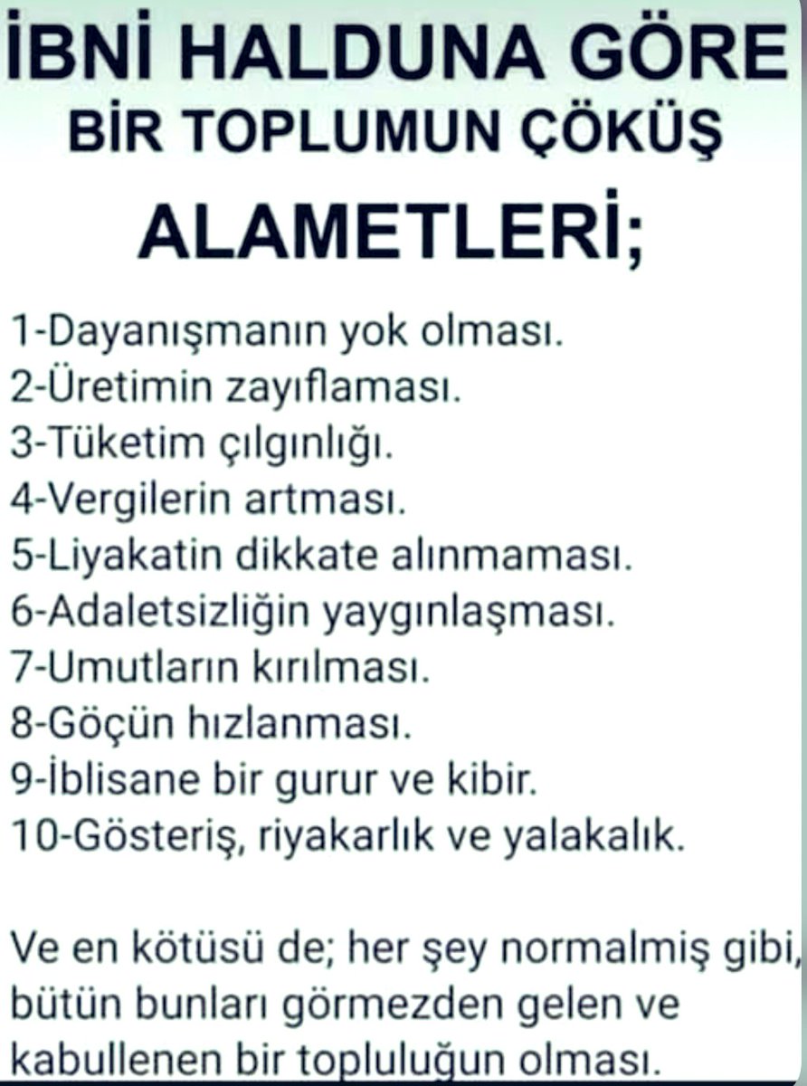 cryptooist's tweet image. 600 yıl önce ki sorunlar halen çözülememiş. Dostum @selmanozalp bu günü özetleyen eksik bir madde kalmış mı? Ya da burada İbni Haldun’un eksik yazdığı bir madde?