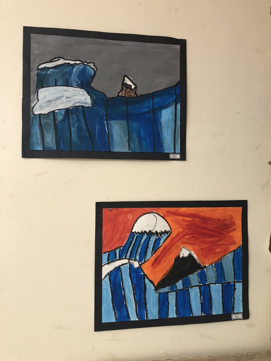 Kingfishers have created some fabulous mixed media paintings inspired by Hokusai’s The Great Wave 🌊 <a href="/Ravensdenhead/">A Spyropoulos Ravensden/Roxton</a> <a href="/ravensdenps/">Anna Spyropoulos</a>