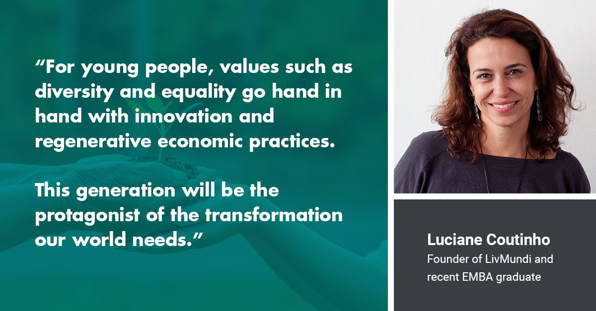 We ❤️ hearing insights our grads learned from their studies w/ us. Recent #Berliner grad <a href="/LueCoutinho/">Luciane Coutinho</a>'s thesis explored global, socio-environmental movements like @livmundi ​— from the youth perspective. #proud #BerlinersKnowBetterDoBetter #ResponsibleLeadership #Sustainability