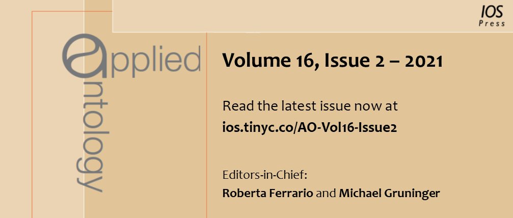 We are pleased to announce the publication of a new issue of Applied Ontology.
 
Read the latest issue now at content.iospress.com/journals/appli…

#AppliedOntology
