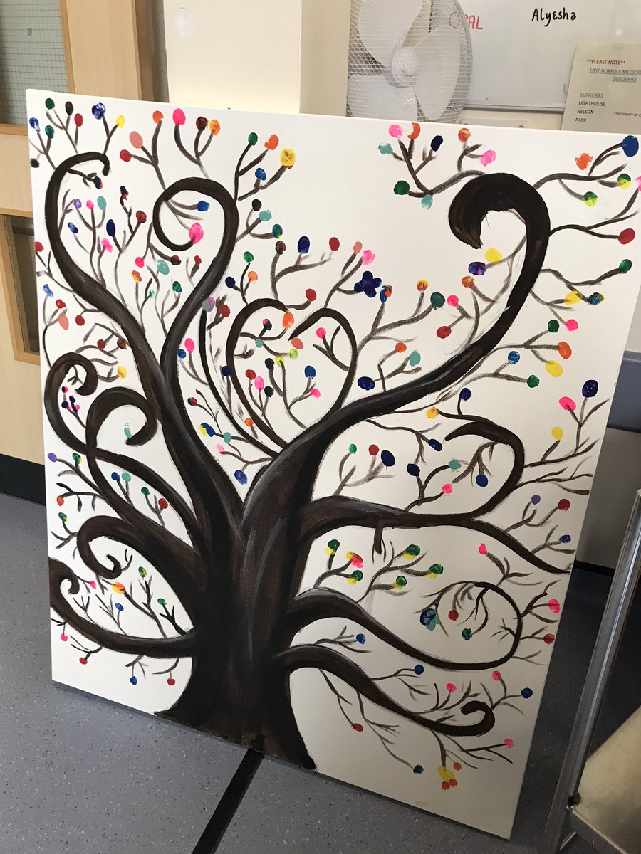 IDM celebrations today. What an honour to work with such amazing people. Thank you to the RCM midwives for organising the goody bags and this wonderful tree. The tree has a thumb print of all the people working in the maternity service. #proudofthepaget