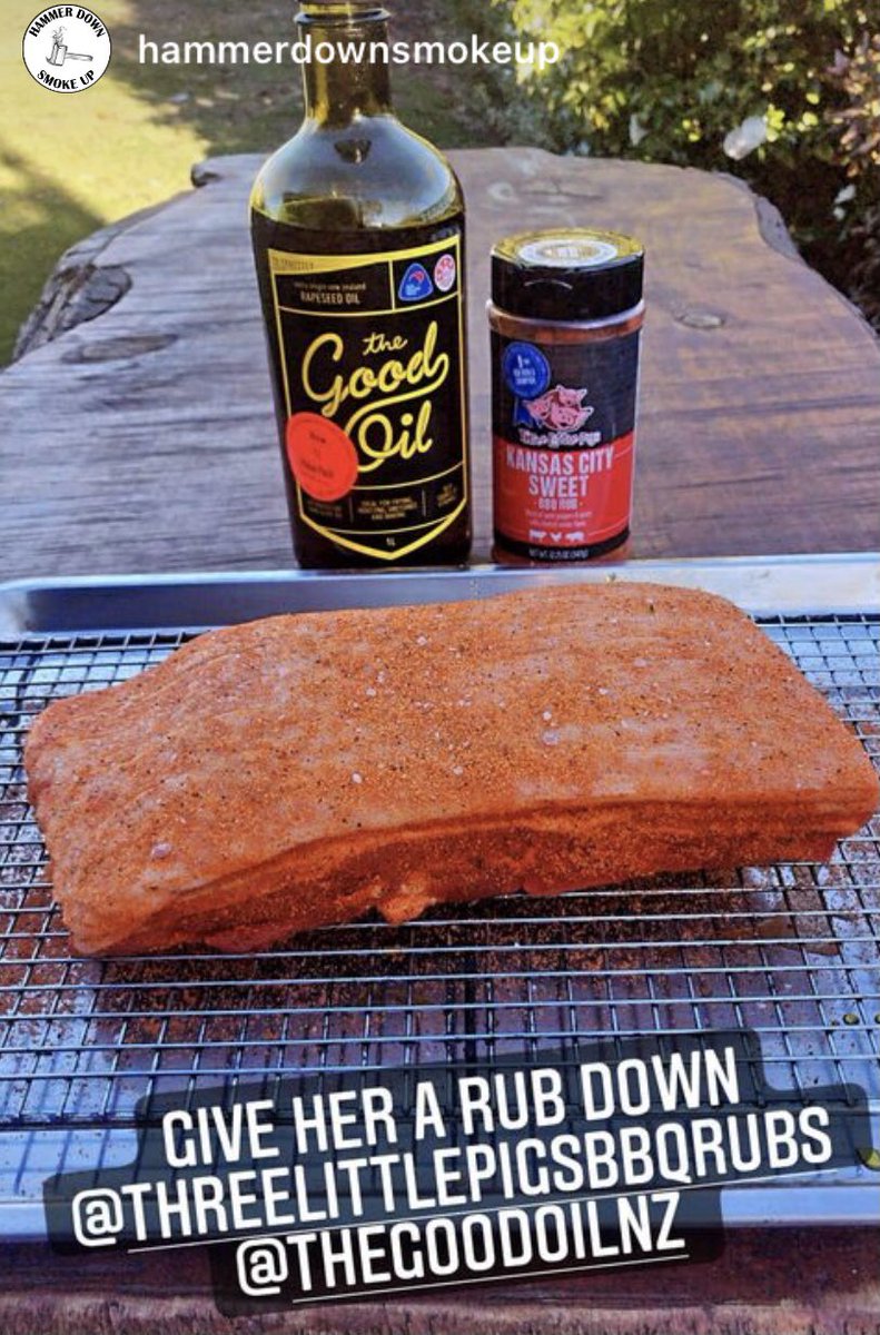Three Little Pigs Kansas City sweet rub down under in New Zealand on pork belly. Thanks @hamerdownsmokeup for the pictures. #bbq #bbqnation #threelittlepigsrubs #kcsweet #nzbbq #NewZealand <a href="/ChrisMarksBBQ/">Chris Marks</a> <a href="/BBQspot/">BBQspot</a>