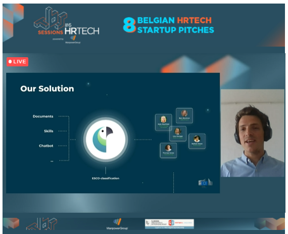 TheBigScore_eu's tweet photo. The Big Score Sessions goes international! #HRTech startup Ask Waldo pitching live from Chile 🌎 https://t.co/rS14EMCa6B