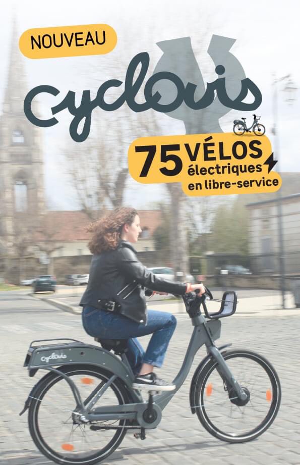 Dès ce week-end, découvrez votre tout nouveau service de vélo électrique en libre service. 75 vélos à assistance électrique répartis sur 15 stations vous permettront de rejoindre facilement tous les lieux stratégiques du territoire et de traverser sans effort le GrandSoissons.