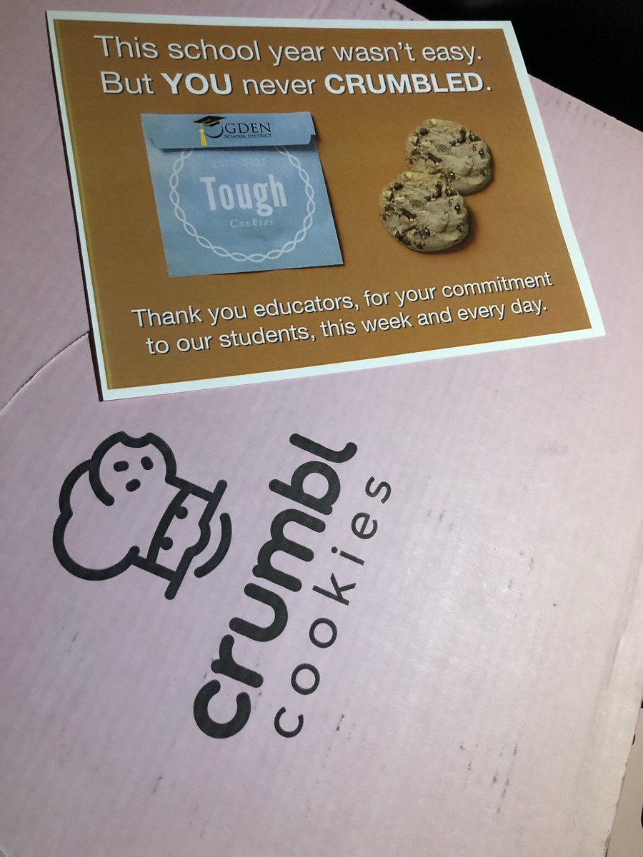 ChadCarpenter11's tweet photo. What do you do with 1,700 Crumbl Cookies???  You deliver them to the AMAZING educators in Ogden School District! Happy Teacher Appreciation Week! https://t.co/N3N8yRYUmw