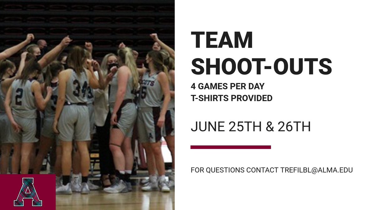 AlmaScotsWBB's tweet image. Join us for our team shoot-outs!! Sign up here: campscui.active.com/orgs/AlmaColle…