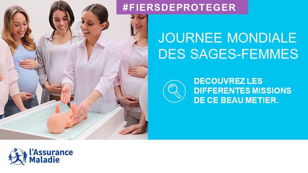 C'est la #JournéeMondialeDesSagesFemmes - Aujourd'hui, nous mettons à l'honneur les sages-femmes qui accompagnent les futures mères durant leur grossesse. Mais leurs missions ne s'arrêtent pas là ! Découvrez leurs activités sur ameli.fr/vosges/sage-fe…