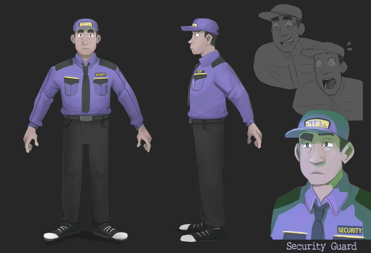 Fnaf Musical security guard concept. 