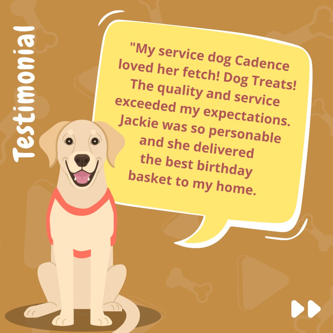 FetchDogTreats's tweet image. Now that&apos;s true loyalty and appreciation
we love to see. Thank you so much Jessica! You can
find ready-to-ship gift baskets on our website. We can
also deliver custom cakes and gift baskets for locals.

#GoFetchHappy #fetchDogTreats #DogTreats
#NaturalDogTreats #USAMade