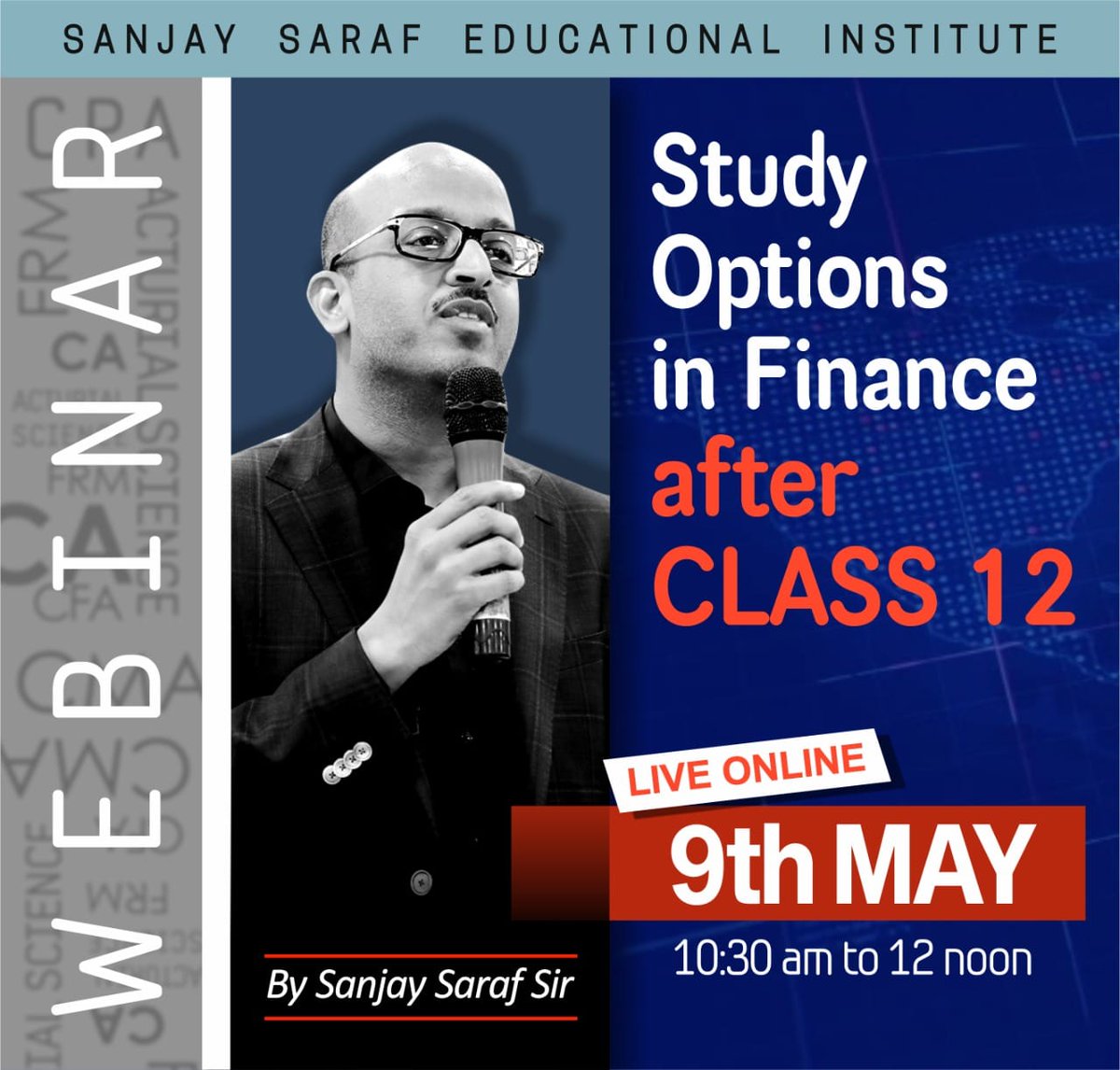 SSEI_Education's tweet image. Get to know first hand on the various study options in Finance.. CA, CFA, ACCA, CPA, Actuarial Science and more.. Join Sanjay Saraf Sir LIVE this Sunday@10:30 am. 
For session access do update Google Form link below: 
forms.gle/oR3nRFDfjVyLoK…
#ssei #class12 #studyoptions