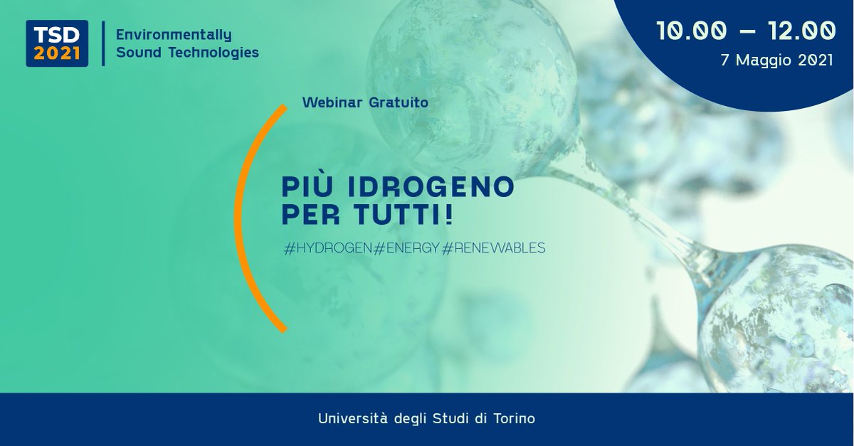 unito's tweet image. Sarà l&apos;#idrogeno la soluzione per sostituire o integrare i combustibili fossili?
Ne parliamo venerdì 7 maggio alle 10 al #TechshareDay Digital 2021
♻️ unito.it/eventi/piu-idr…

#sustainability #energy #hydrogen #renewables #TSD2021 
@dipchim @CNR_ITAE @UniTo_GO @marcellobaricco