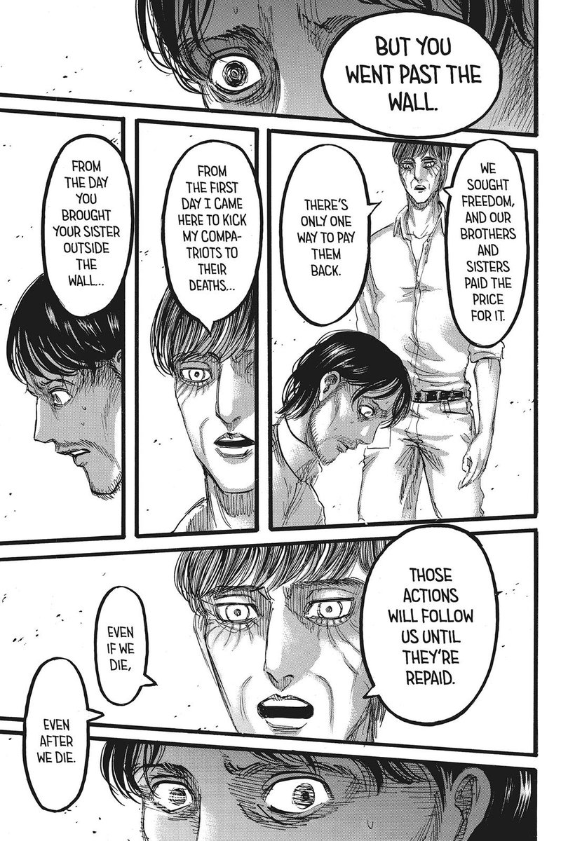 This is I think a crucial part to understand: Eren didn't "plan" to die, he just knew he would, and did it anyway. If it was meant to be Eren would've flattened the world completely, because that was his mission to save Eldia, which he must fulfill even if he dies, & even after.