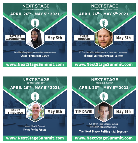 glenda_macd's tweet image. Final day of #NextStageSummit for power #speaking hosted by @GetSpeakingGigs. #livestreaming free with option to buy recordings. Speakers: Patrice Washington, Chris Brogan,  Barry Friedman &amp;amp;  #americanidol  favorite William Hung. 
#thestoryfinder 
getspeakinggigs.com