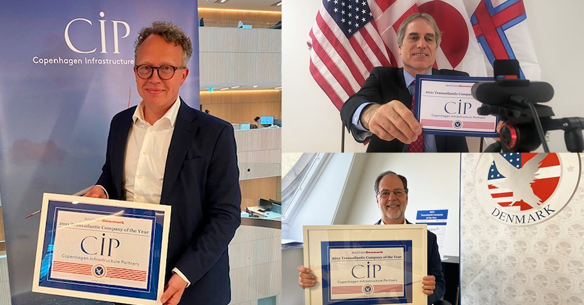 Congratulations to CIP for being selected as <a href="/AmChamdk/">AmCham Denmark</a> Transatlantic Company of the Year. Proud to recognize CIP for being at the forefront of America’s clean energy transition! CIP is an excellent example of the tremendous potential for #dkbiz in the U.S. amcham.dk/news/cip-named…