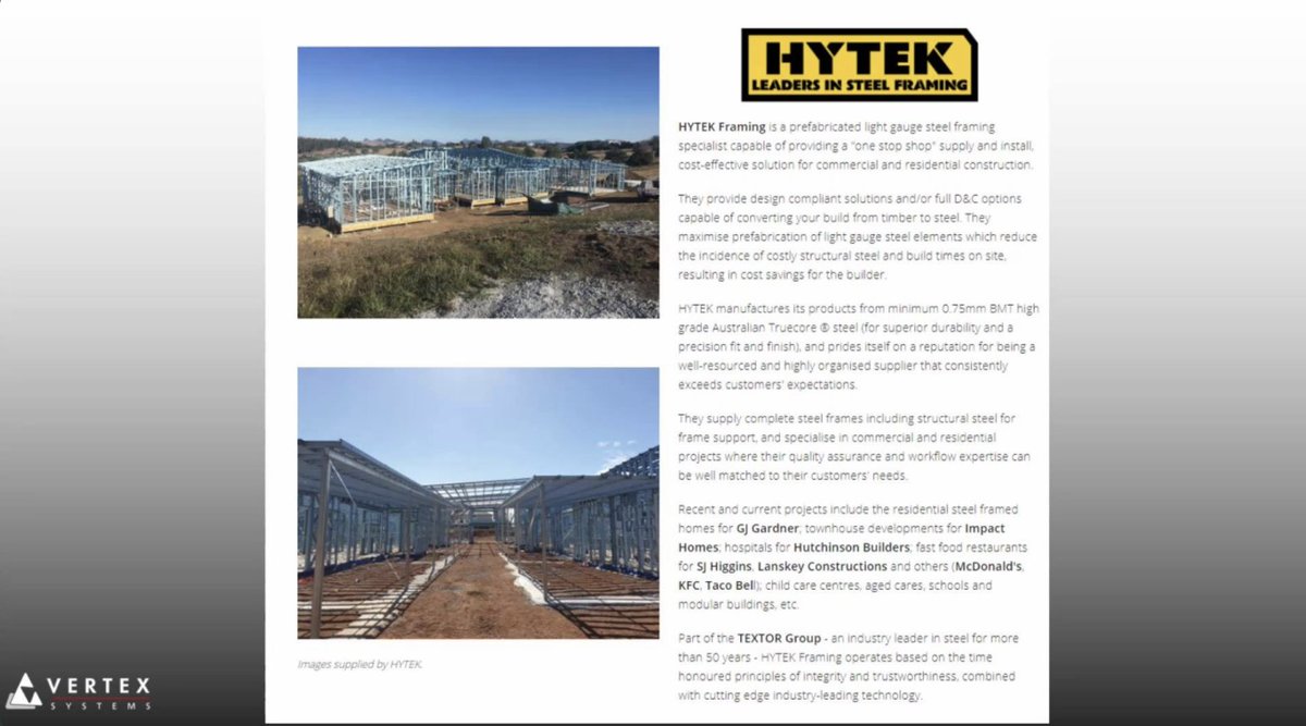 CASE STUDIES: Find out more about some of our #Manufacturing partners: bit.ly/31cGHJs.

#BIM #VertexBD #VertexAustralia #CFS #LGS #IFC #SteelFraming #Construction #rollforming
