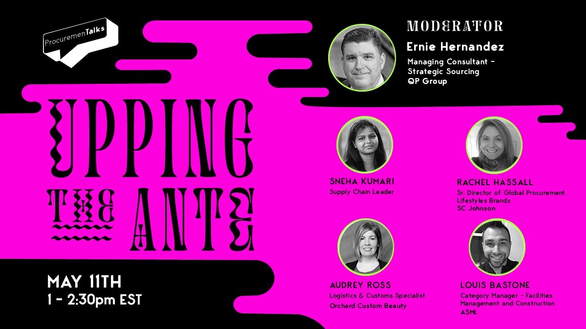 realsourcingnet's tweet photo. We get told #print, #packaging &amp; #procurement is old school. For industry dinosaurs. Super uncool.

Blah blah. Say NO more.✋  

Join our #ptalk to hear how @ehernandez64, @Sneha75366586, @tresAudrey, Rachel &amp; Louis are maximizing procurement's value &amp; being SUPER strategic. https://t.co/xV8SBCZdq2
