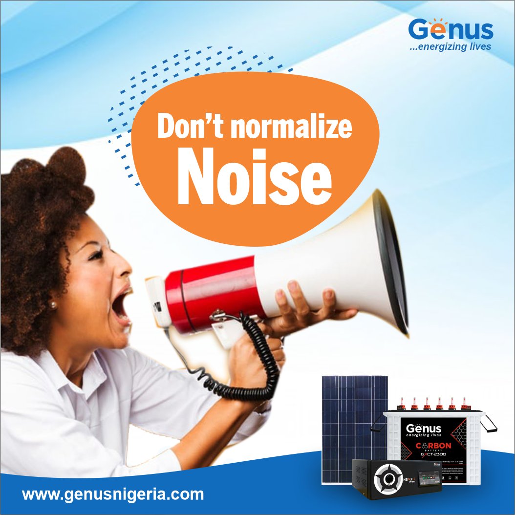 It is possible to have sound sleep without noise pollution. Switch to inverters today.

#InvertersinNigeria #genusnigeria