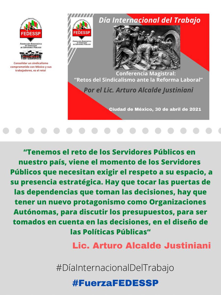 Los 57 Sindicatos que integramos la @FEDESSP tenemos la gran oportunidad de representar a los Servidores Públicos de nuestro País 🇲🇽 Honrosamente!!!  #FuerzaFEDESSP <a href="/agusaviles1/">Agustín Avilés</a> <a href="/marudavalos29/">Maru Dávalos</a> #VictorBLopezCarranza #IgnacioCastilloFlores #ArturoAlcalde 🤝<a href="/lopezobrador_/">Andrés Manuel</a>  🇲🇽