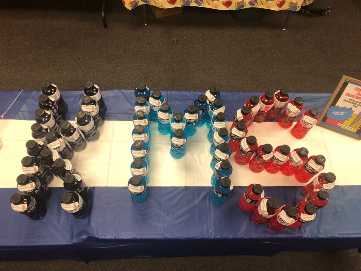 Teachers have SUPERPOWERS! 🦸‍♂️🦸‍♀️ We hope this Powerade helps them be super today! #teacherappreciationweek #thankateacher