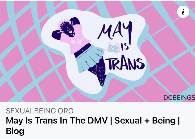 RealTayChaTLC's tweet photo. https://t.co/Wv06Q7oSZF Read my latest article with @dcbeings for May Is:All About Trans @MayIs_Trans #mayistrans #mayistransdc #seeustrans #dccool #may #TransRightsAreHumanRights #transvisibility #seeustransdc https://t.co/GmhATFc8YO