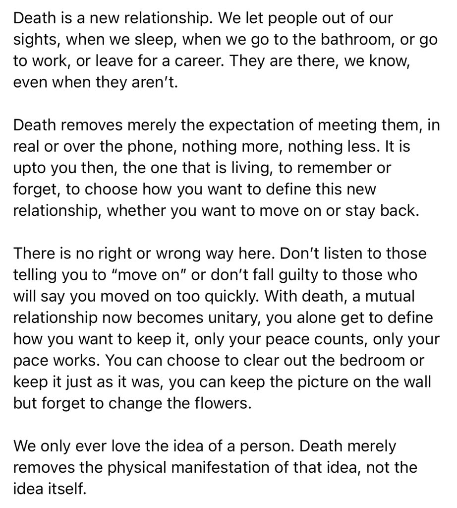 On death.