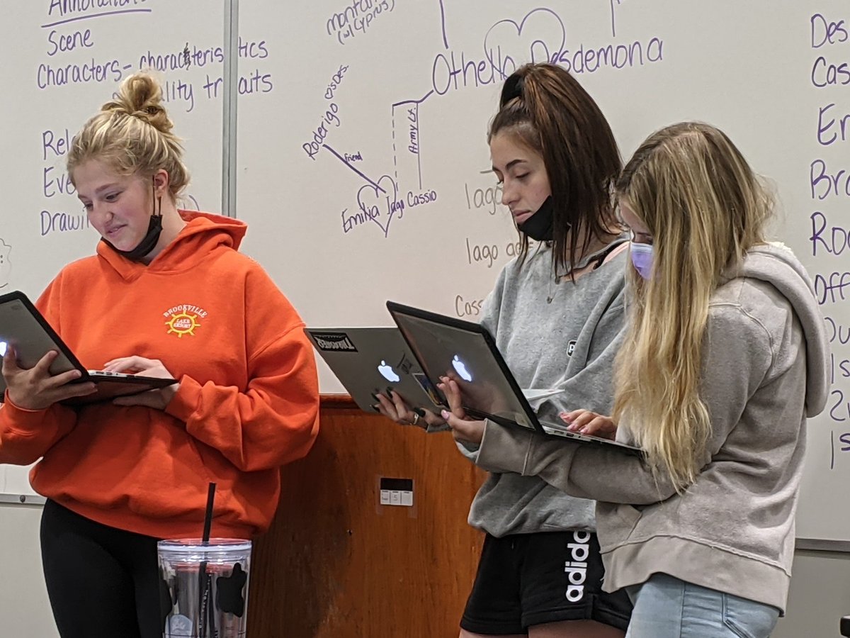 Seniors in Advanced English bring Shakespeare's play, Othello, to life as they perform their own modern interpretation.  Act 2, Scene 3. (Cate, Madyson &amp; Madeline.  Belle, Madison &amp; Kelly) <a href="/VoelzJames/">New Palestine High School</a> <a href="/MrsAmyDawson/">Amy Dawson</a> @MitchanerNPHS @SouthernHancock #newpalpride