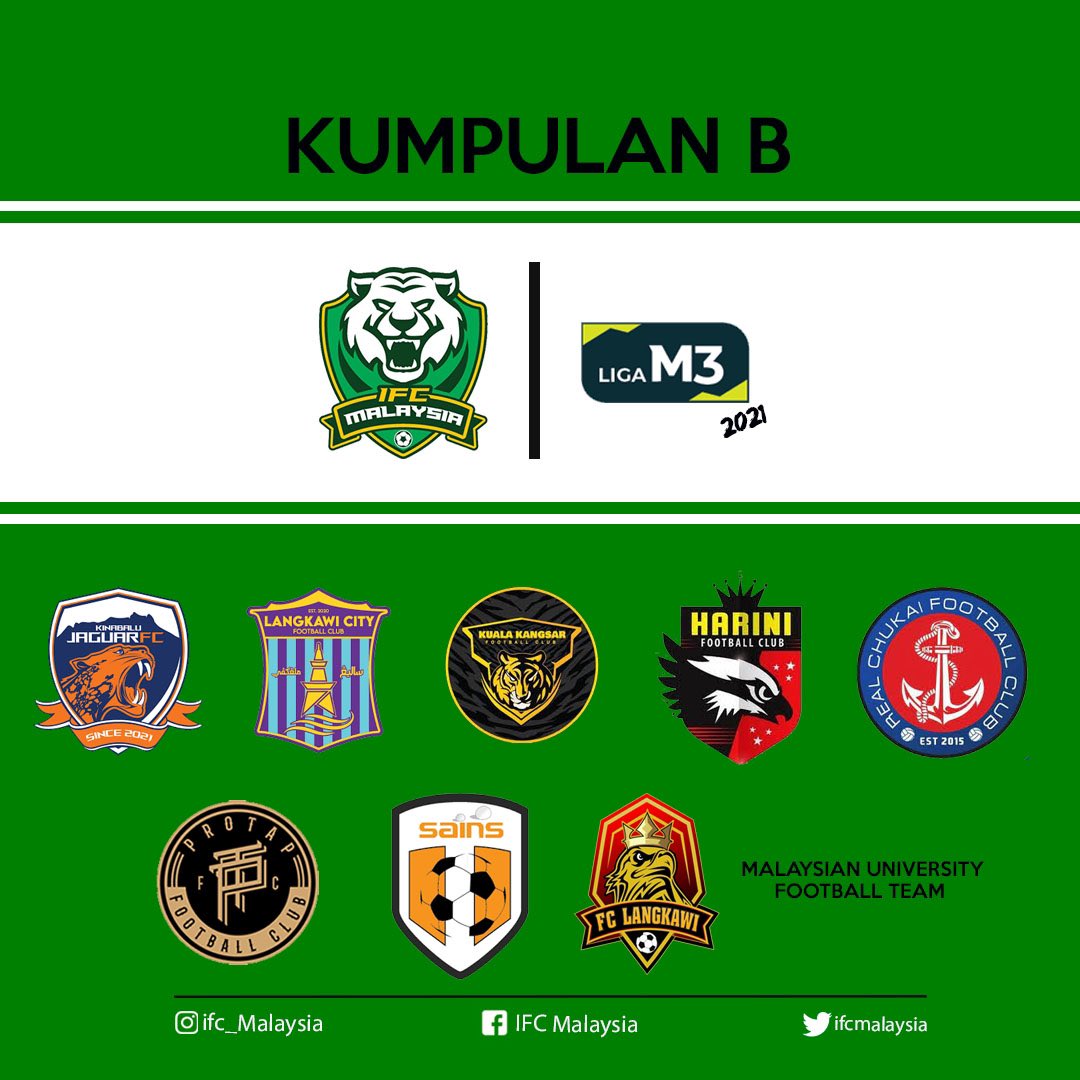 SELAMAT MAJU JAYA IFC MALAYSIA 

IFC Malaysia akan bersaing dalam Liga M3 2021 dan diundi dalam kumpulan B. 

Doakan IFC Malaysia menang! 

MIGHTY TIGERS
#wewontquitwetryharder