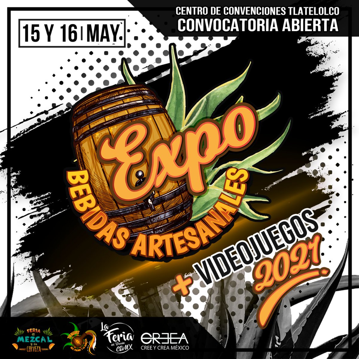 ⚠️ CONVOCATORIA ⚠️
🔰ACCESO CONTROLADO 🔰
Expo Bebidas Artesanales + Videojuegos 2021 🍻🎮
🗓️ 15 Y 16 DE MAYO 📣
📌 Manuel González 171, Col. San Simón Tolnahuac ( A 5 minutos del metro Tlatelco)
⏰ 12:00 PM A 07:00 PM
📧 laferiadelmezcal@gmail.com
