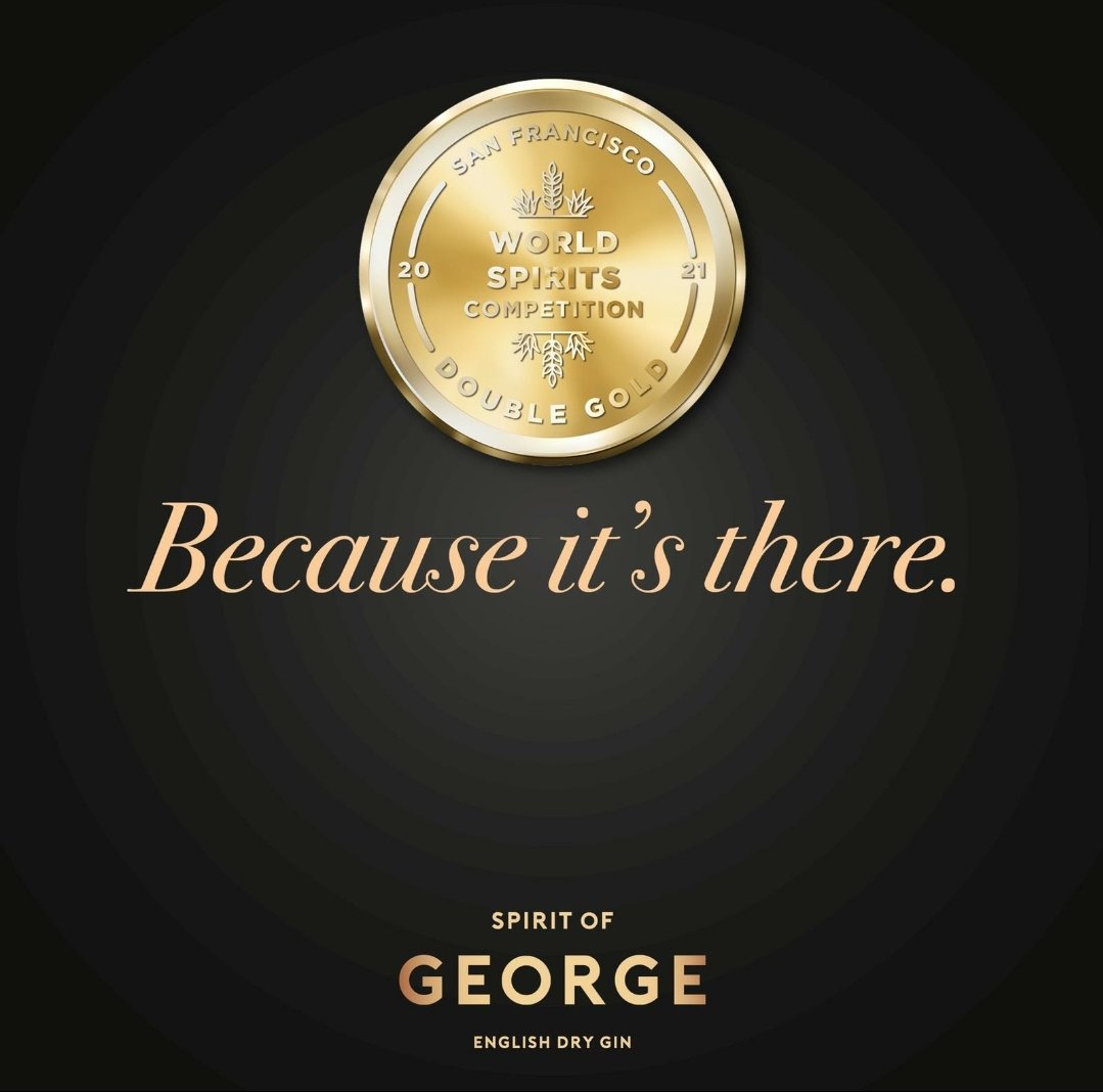 The World Spirits Competion in San Fran <a href="/SFWSpiritsComp/">SF WorldSpiritsComp</a> and Spirit of George gets Double Gold!  Incredible how well this gin performs in US, Europe and Asia judgings.   If you want more details, want to buy a bottle, stock us, work with us, then DM us! Cheers 🍸