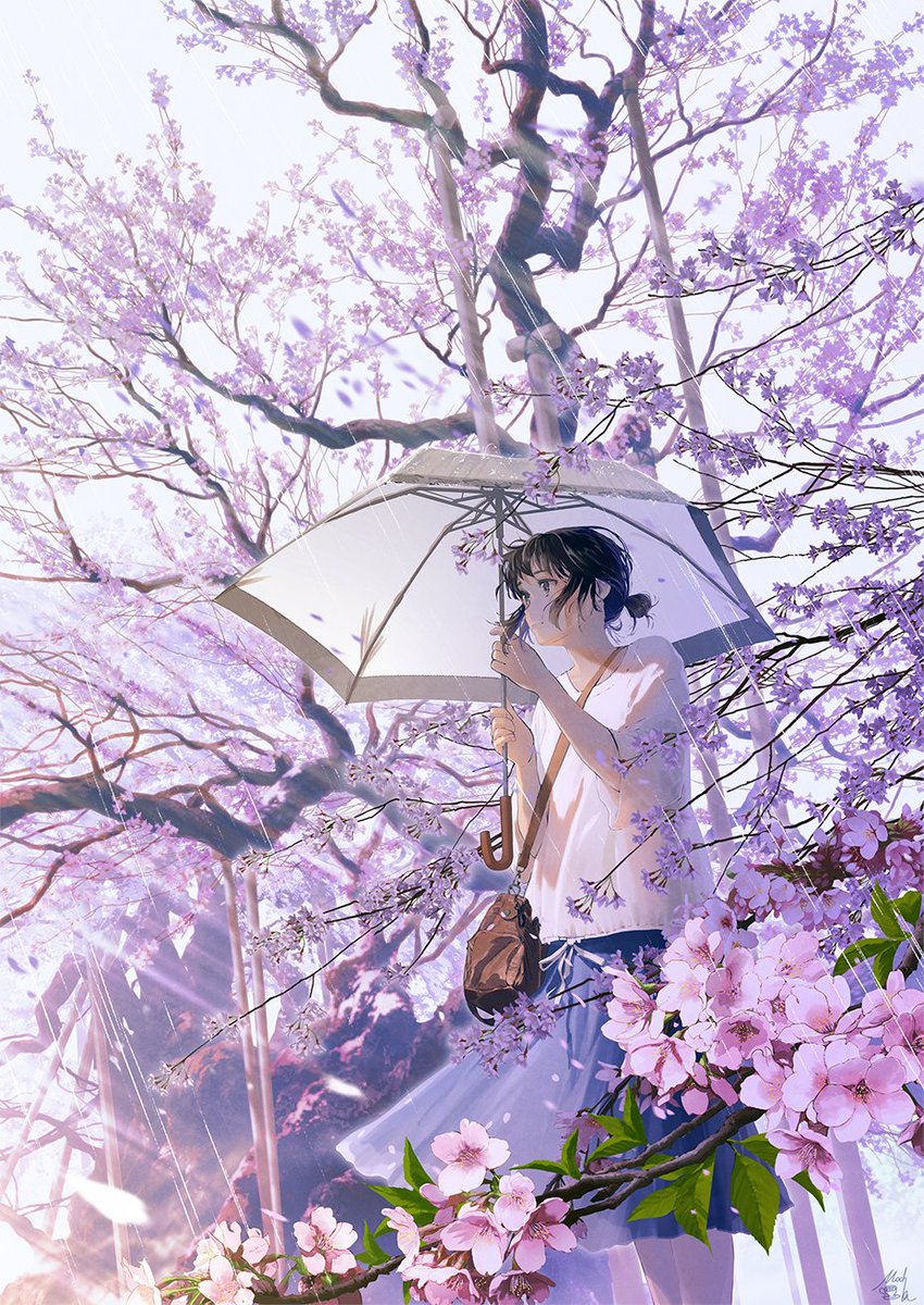 Mocha C101土曜日西 め44a 風景イラスト 桜雨 T Co Jm70l2use7 Twitter