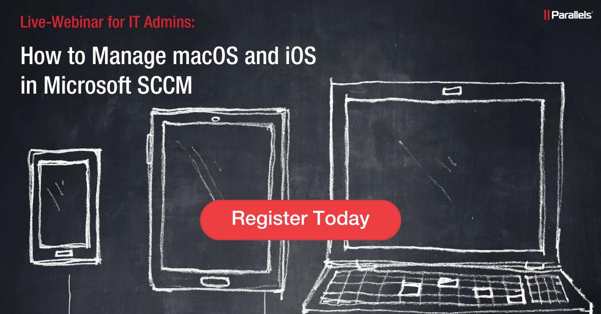ParallelsMacMgt's tweet photo. Register for a live webinar with our #SCCM admin, Danny Knox tomorrow and learn how to use macOS, iPad OS and iOS—all in Microsoft Endpoint Configuration Manager: https://t.co/qCkx29EqXR #MECM https://t.co/unLcjeVv94