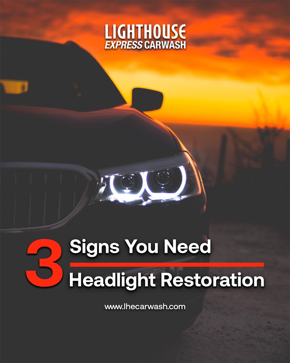 3 signs you need headlight restoration:

✔️ Foggy Headlights

✔️ Scratched or Scuffed Lenses

✔️ Poor Nighttime Visibility

#lighthouseexpresscarwash #carwashing #coating #headlights #headlight #led #customheadlight #car #carsofinstagram #detailingaddicts #carwash