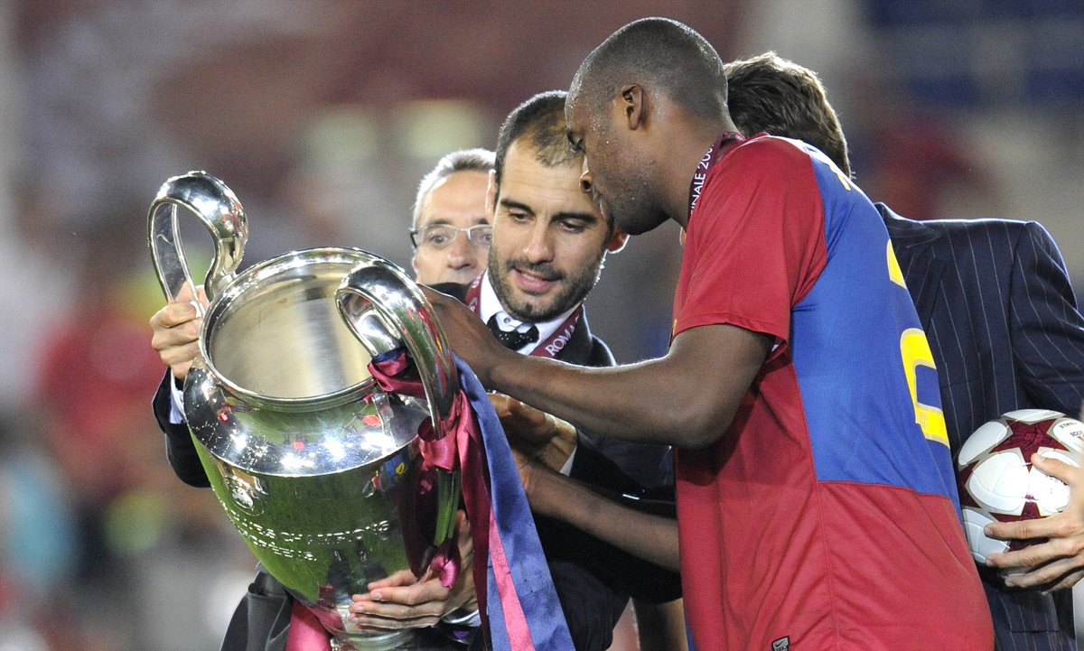 Pep's team consisted of unknown La Masia product Sergio Busquets (playing his first ever pro season), Manchester United reject Gérard Pique, and Yaya Toure out of position at CBHe helped shape their careers and eventually, they became football legends