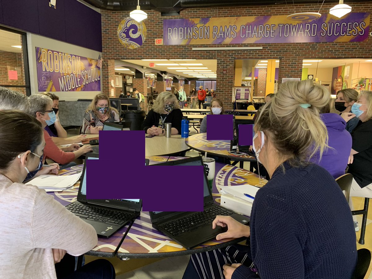 RobinsonMidSch's tweet photo. Today @MrsBlueAce &amp; the @EastHighAces Dept Chairs, hosted @MrAmigo to share ideas on how to BEST prepare our Rams for HS &amp; NOW @tmanning2169 &amp; @AdamsWPS259 are here to make plans to BEST prepare our future Rams for middle school success. 

#BetterTogether #MatriculationMatters https://t.co/aLcWQBpNYj