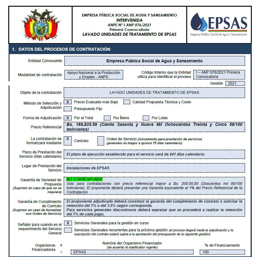 EpsasBo's tweet photo. Apoyo Nacional a la Producción y Empleo - ANPE.
«LAVADO UNIDADES DE TRATAMIENTO DE EPSAS» 
I – ANP 076/2021 Primera Convocatoria
Información completa en el siguiente link de nuestra página web:
https://t.co/geNgkpdaw9 https://t.co/4Jbgjp3AE1