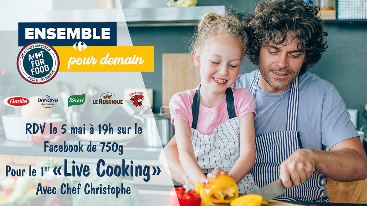 On est en live à 19h avec <a href="/750Grammes/">750g</a> 😋 

Au menu, un #LiveCooking avec des recettes gourmandes et équilibrées (nutriscrore A ou B) et en utilisant des produits de grande marque 🍽

👉 bit.ly/LIVE750GR