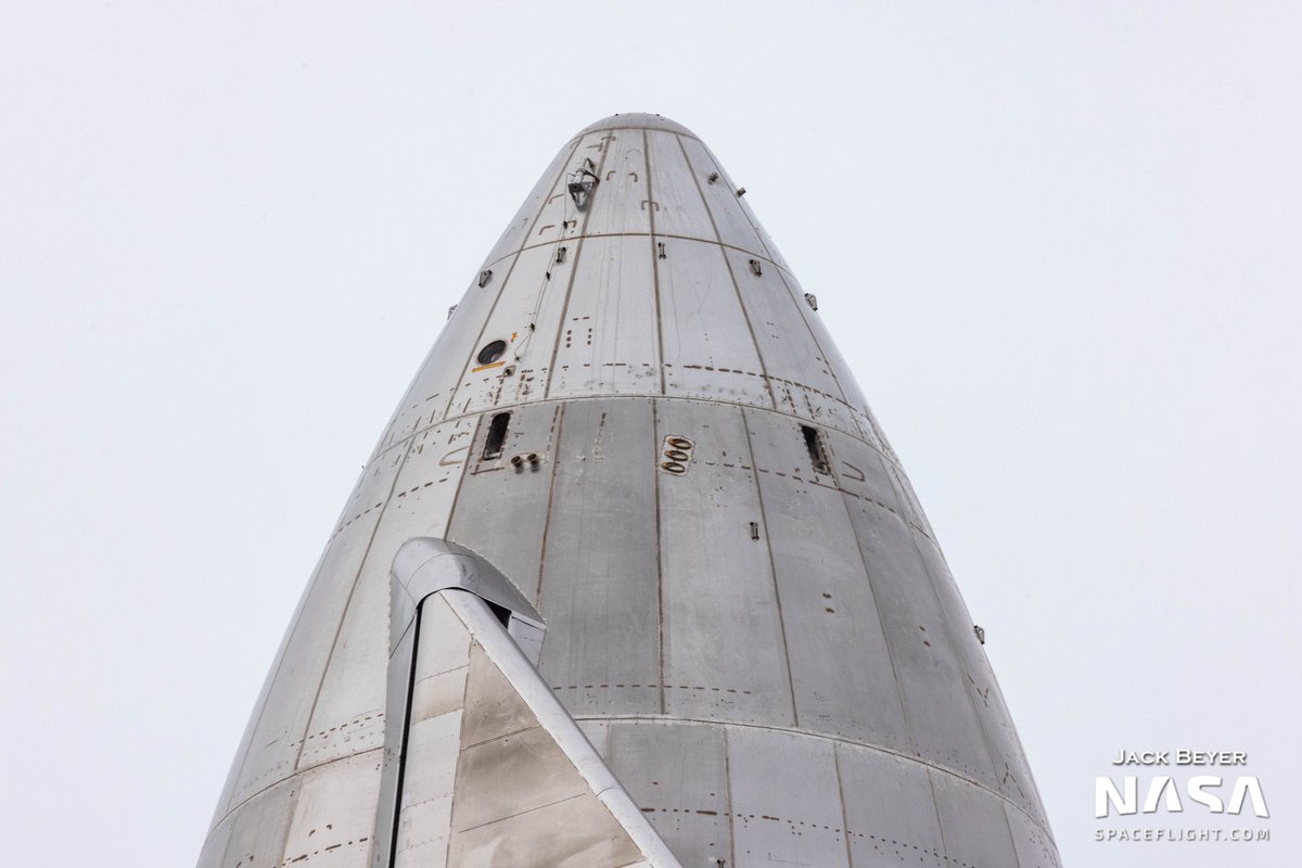 A light rain is falling under overcast skies as Starship SN15 awaits its chance to fly this morning. <a href="/NASASpaceflight/">NSF - NASASpaceflight.com</a>